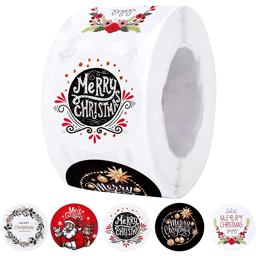 Kerststickers - 24 Stuks - Kerstboom Sticker - Voor Het Versieren Van Kerstcadeaus En Kerstpost X Mas Tree Sticker