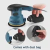 300W Electric Eccentric Sander 6 Gears Speed Adjustment 5 Inch 125mm Wood Sanding Processing Car Polishing Machine With Dust Box 4