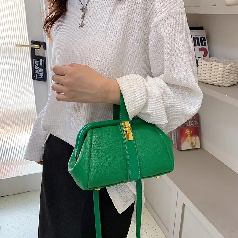 Women Handbags PU Leather Small Handbag Clutch Silver Shell Clip Gold Blue Crossbody Shoulder Bags