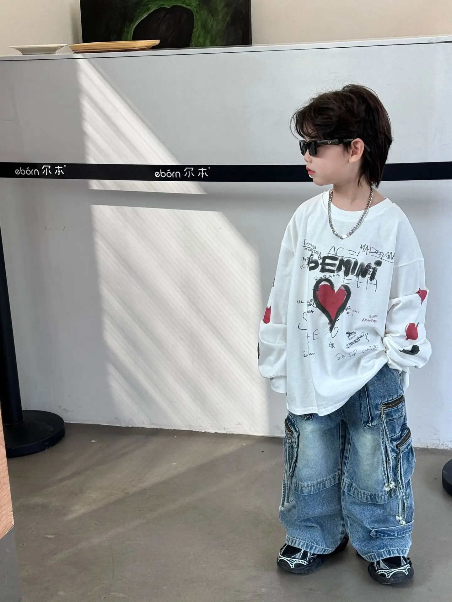 Bermuda Boyfriend En Jean, Avec Taille élastique, Cordon Et Franges