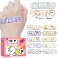 120Pcs Breathable Wound Heal Patch First Aid Cartoon Unicorn Waterproof Band Aid for Children Self- Adhesive Plaster Bandage 1