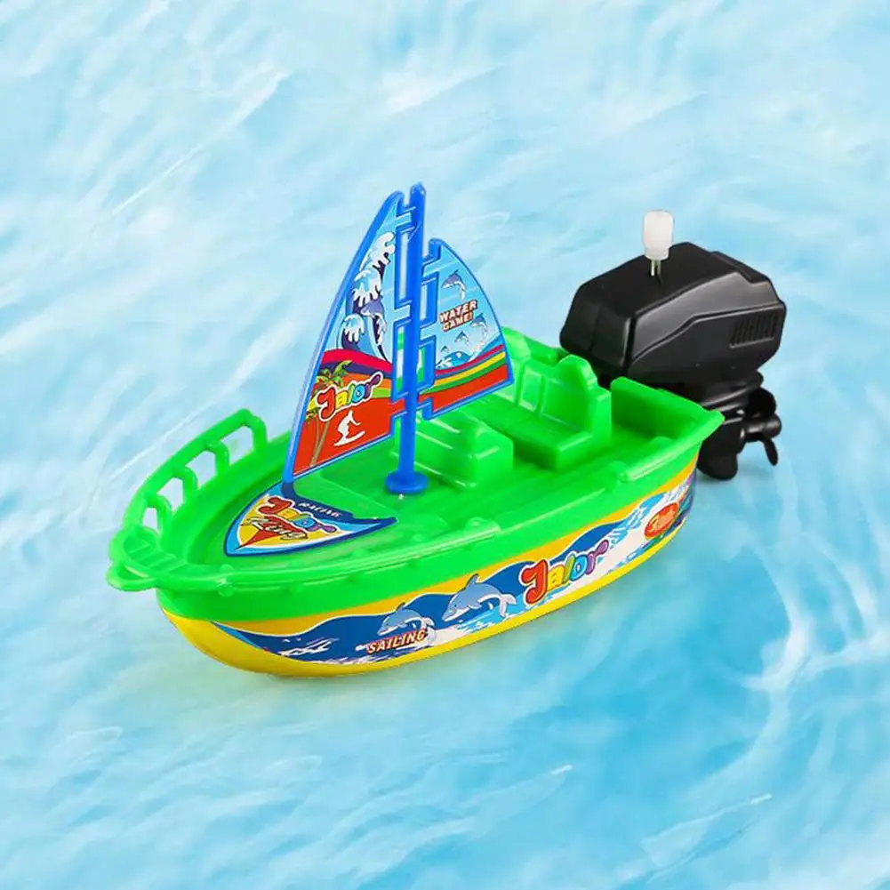 Kids Speed Boat Ship Wind Up Toy Bath Toys Shower Toys Float In Water Kids Classic Clockwork Toys for Children Boys Gift U4G4 3