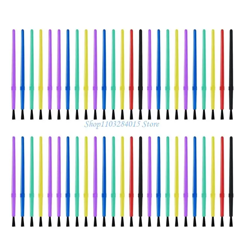 R6FF 50 Pcs 작은 페인트 브러쉬 세트 드로잉 및 미술 용품 ??자세한 작품에 대 한 나일론 헤어 페인트 브러쉬 세트