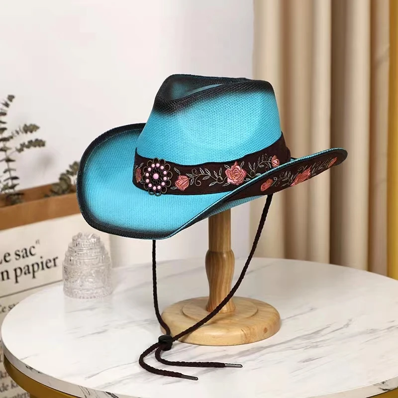 Fascia Per Cappello Da Cowboy Sud-Ovest – Perline Multicolore Regolabile