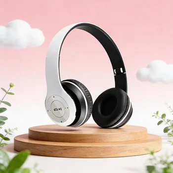 Wireless Headphone 5.3 Bluetooth-Compatible Headsets HiFi Stereo Foldable For All Smartphone with Microphone Support SD Card 1