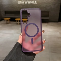 Shockproof Armor Matte Translucent Case with MagSafe Compatibility - Galaxy A37 (Purple)