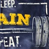 Quick Drying Microfiber Motivational Quote Eat Sleep Train Repeat Grunge Effect Barbell Travel Sports Towel for Gym Fitness 3