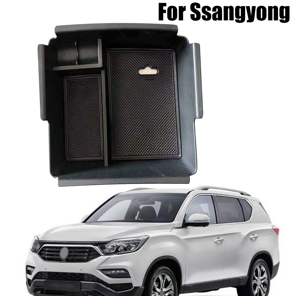 コンソールボックス SSANGYONG 2013 - 2015 Rexton Wのアームレストセンターコンソール収納ボックスステッチRED Ar コンソールボックス SSANGYONG KYRON 2008 2009 2010 2011 2012 2013