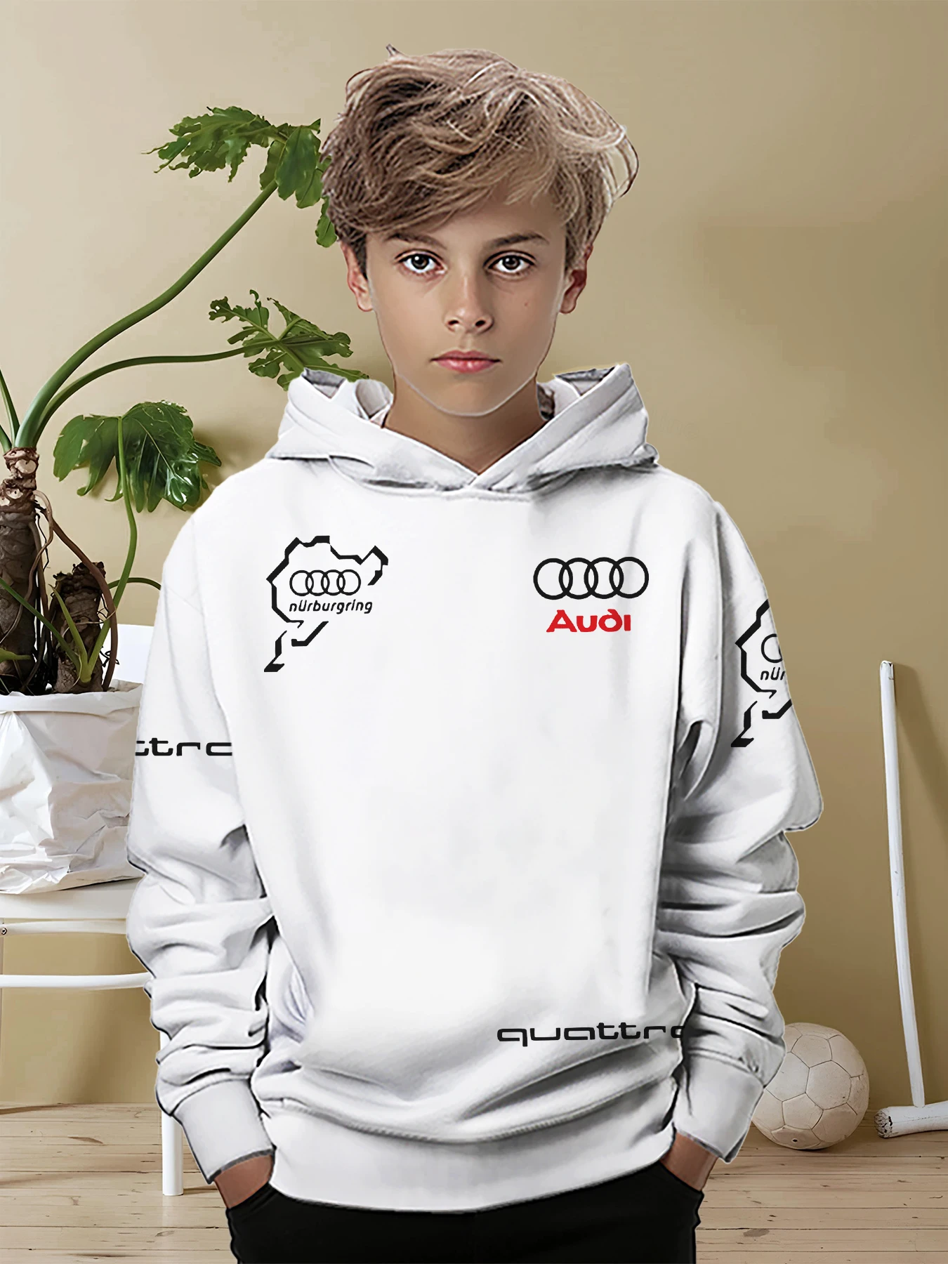 Sports Car A-audis RS 3D Print All Seasons Children Casual Sweatshirt Cool Pullover Tops Unisex Clothes Boy Girl Hoodies 4