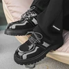 STRONGSHEN Spring Men Casual Shoes Leather Designer Shoes Mesh Breathable Slip On Platform Loafers Luxury Lace-up Dress Shoes 4
