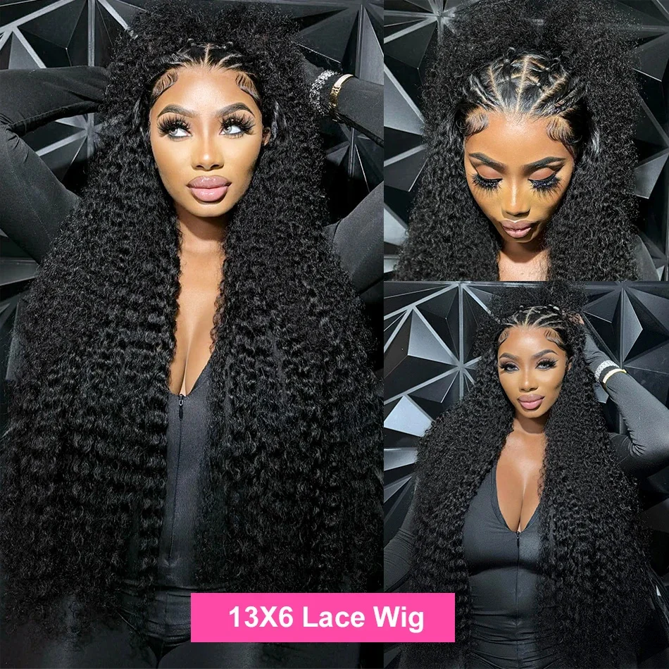 Deep Wave 13x6 HD Transparent High Density Lace Frontal Human Hair Wig Brazilian Remy 13x4 Water Curly Front Wig for Women human hair wigs