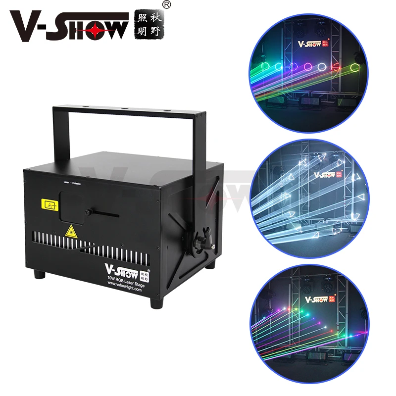 V-show New Arrival 10w Rgb Animation Silnet Laser Fanless Satge Light  Programmable Projector Dj Light For Bar Disco Church - Stage Lighting  Effect - AliExpress