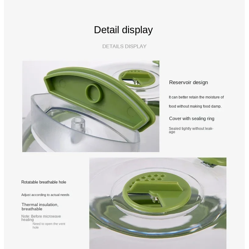 Microwave Splash Heating Cover High Temperature Resistant Water Injection And Oil Splash-Proof Fresh-Keeping Fresh-keeping Cover