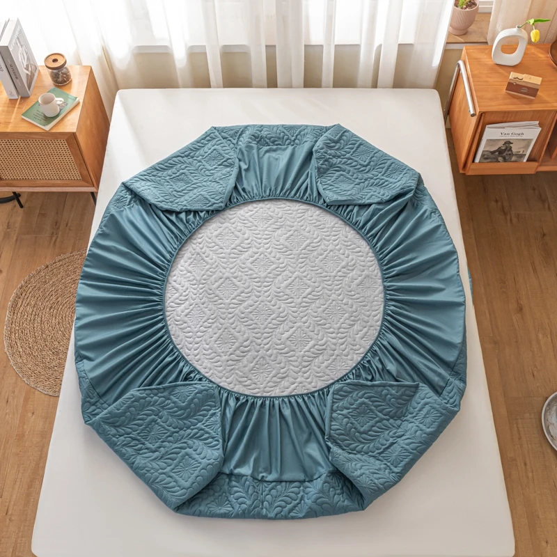 Waterproof Fitted Sheet Quilted Mattress Cover Mattress Protector for Home Hotel Twin Full Quuen King 160x200 140x200 Bed Cover 3