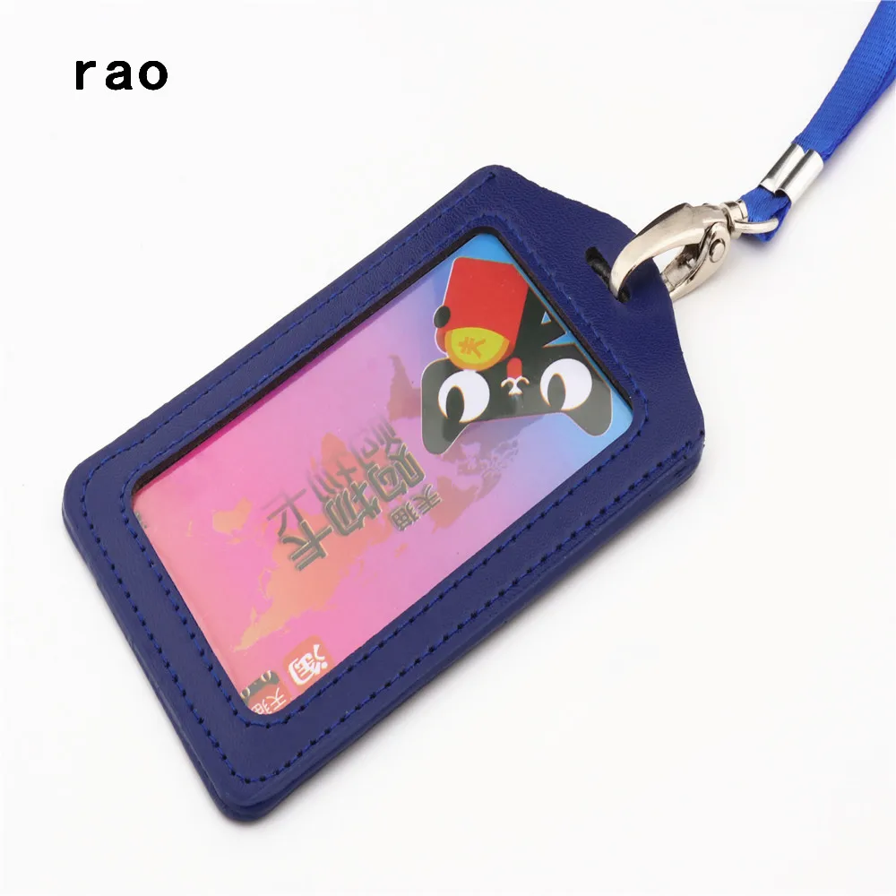 Badge Holder 616 PU Leather Material Card Sleeve Sets ID Badge Case Clear Bank Credit Card School Student Office