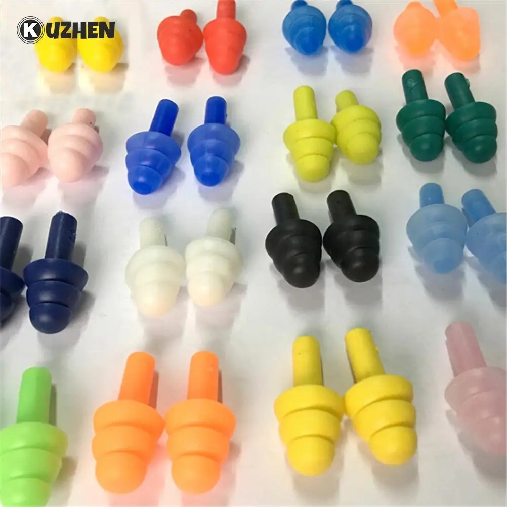 10 Pairs Waterproof Swimming Silicone Swim Earplugs For Adult Swimmers