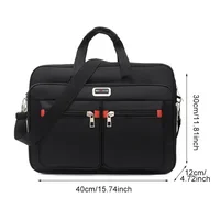 Porte-documents d'affaires de grande capacité pour hommes, sac à bandoulière Portable polyvalent, sac à main à poches multiples pour usage professionnel et décontracté 2
