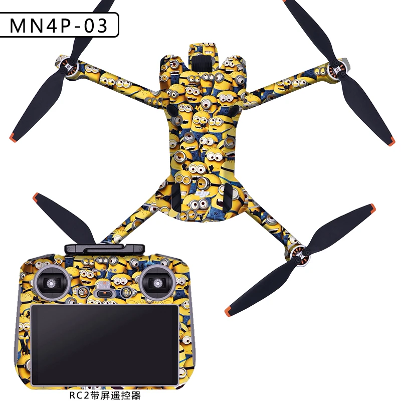 Pellicola Adesiva (skin) Per DJI Mini 4 Pro - Design Vigili Del Fuoco + 10x Batteria + Protezione RC2/RC-N2