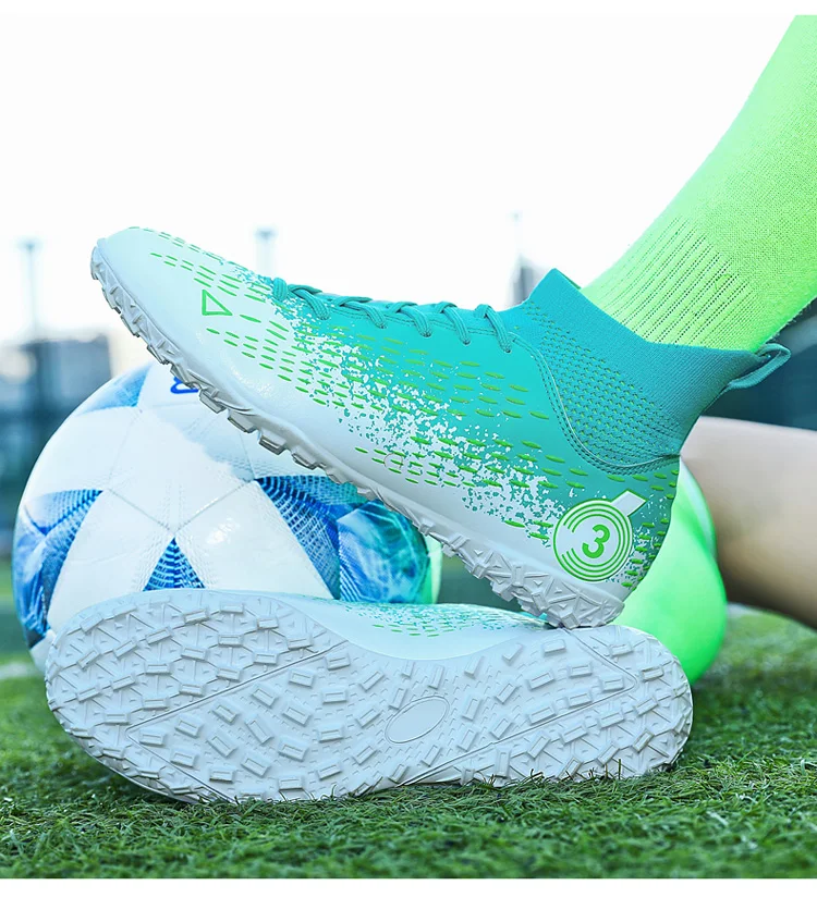 Vīriešu futbola apavi ar radzēm, sporta apavi, futzāla bērnu futbola zābaki, iekštelpu un āra treniņu apavi, neslīdoši apavi_voghion.com