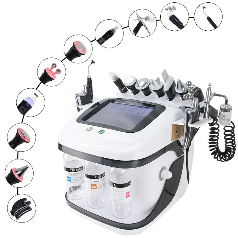 

10 In 1 Beauty Machine Portable Oxygen Jet Aqua Peeling Facial Blackhead Removal Facial Cleaning Hydro Microdermabrasion Machine