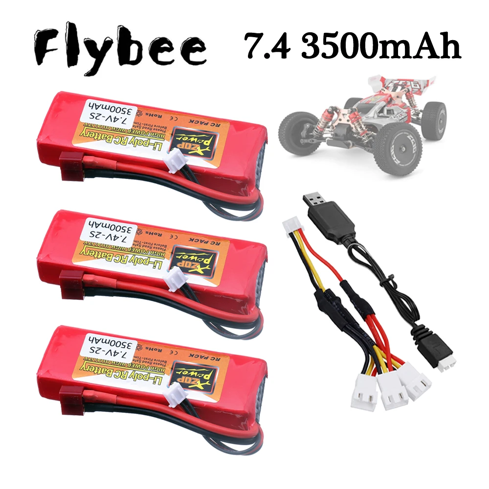 

Литий-полимерный аккумулятор 2s 7,4 в 3500 мАч/зарядное устройство USB для Wltoys 144001 124016 124017 124018 124019 104001 12428 12423 Запчасти для радиоуправляемых автомобилей