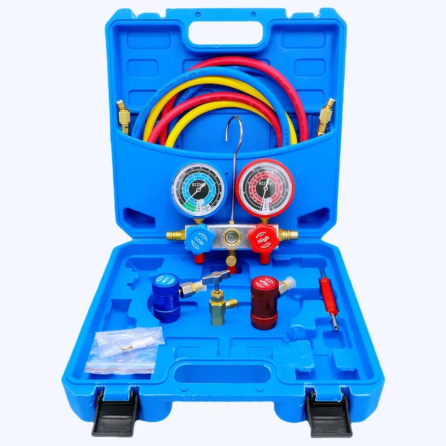 Kit de compteur de collecteur de réfrigérant pour climatisation automobile, chargement des réfrigérants R1234YF 1