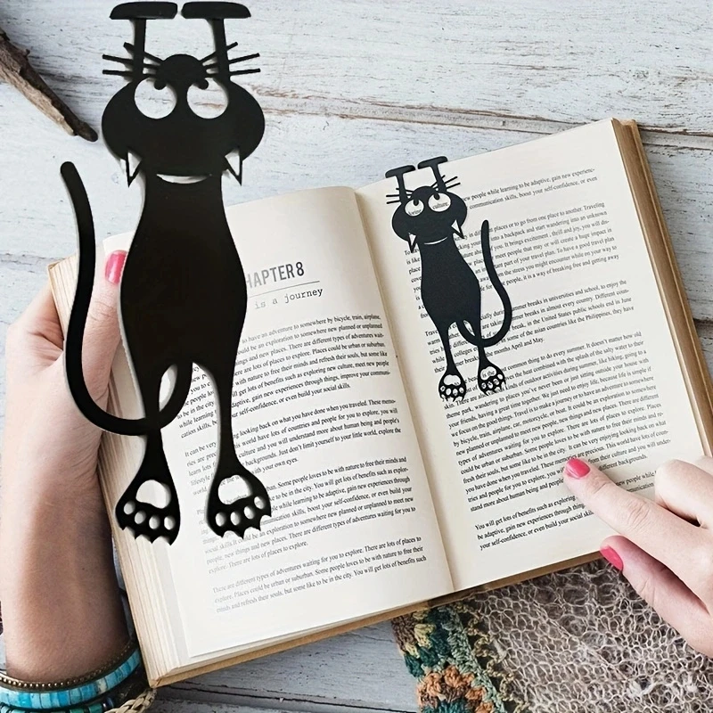 3D Lovely Cat Animal Bookmark Stereo Kawaii Cartoon Wacky Bookmark 2Pcs Student Gift animal bookmark,bookmarks stationery supplies