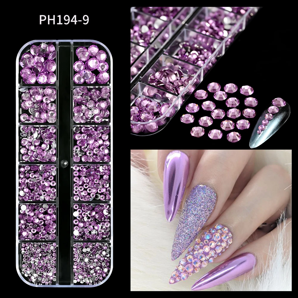 Sparkling Crystal Nail Art Rhinestones Kit with Tools
