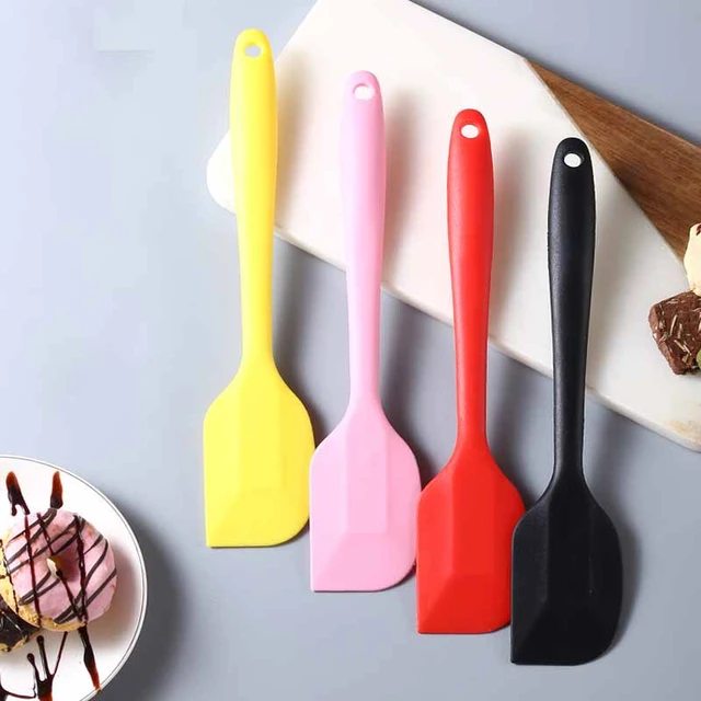 2 pcs cuisine silicone gâteau à la crème spatule mélange grattoir