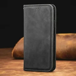 Luxury Magnetic Wallet Case - Smooth Book  with Elegant Design for Xiaomi 14 (Black)