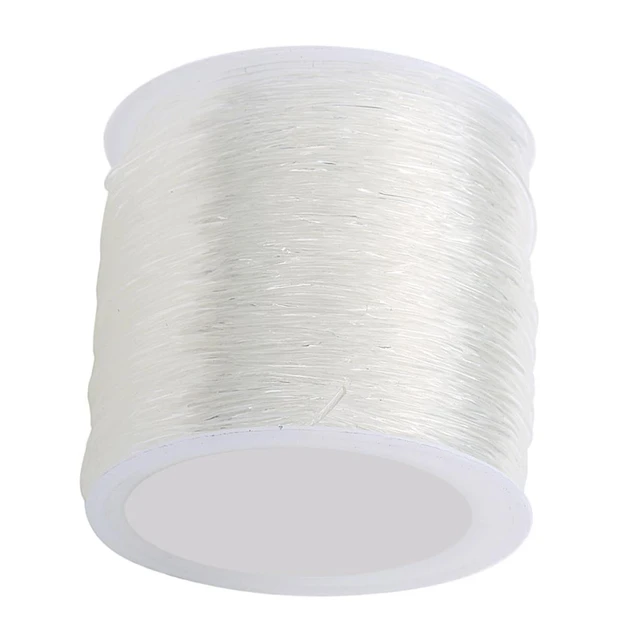 Elastic stretch cord for bracelets, Clear and black beading thread