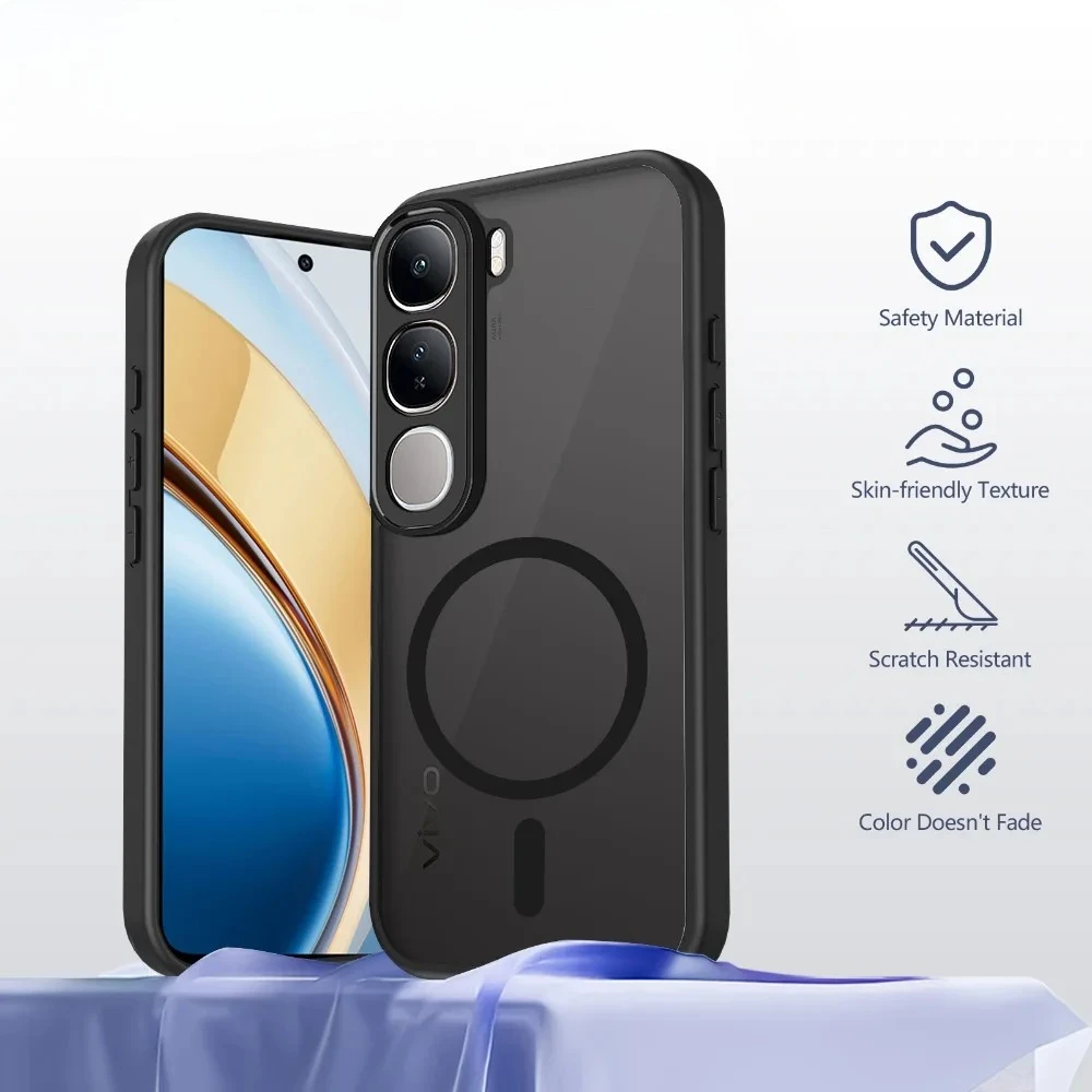 Magnetic Wireless Charging Translucent Shockproof Phone Cover