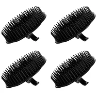 4pcs Black Hair Comb Hair Brushs Round Comb Women Men Shower Brush Hair Scalp Shower Wash Clean Hair Tool Brush
