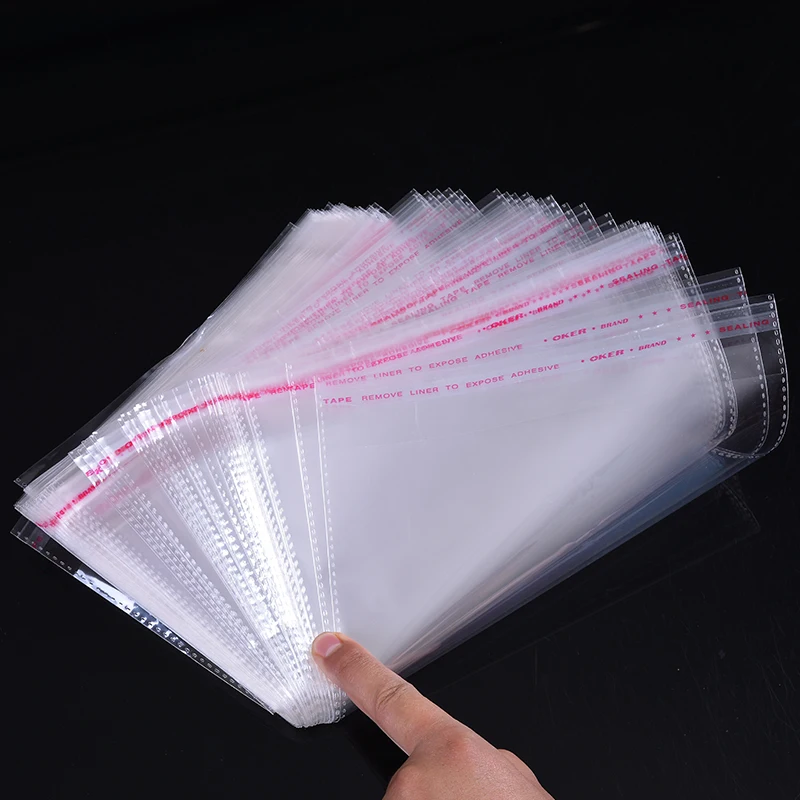 100Pcs/Lot 5Wires OPP Bag Transparent Home Travel Book Storage Favors Small Toy Gift Packaging Self Seal Plastic Bags Air Hole 5