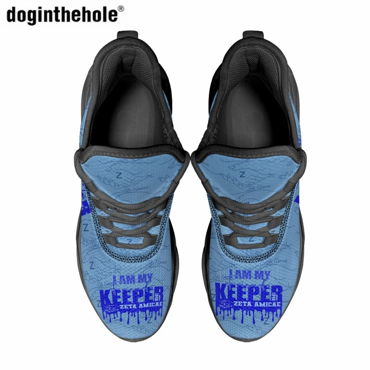 Zeta Amicae Sorority Women's Casual Shoes Comfort Breathable Outdoor Sports Shoes Classic Lace Up Non-slip Sneakers