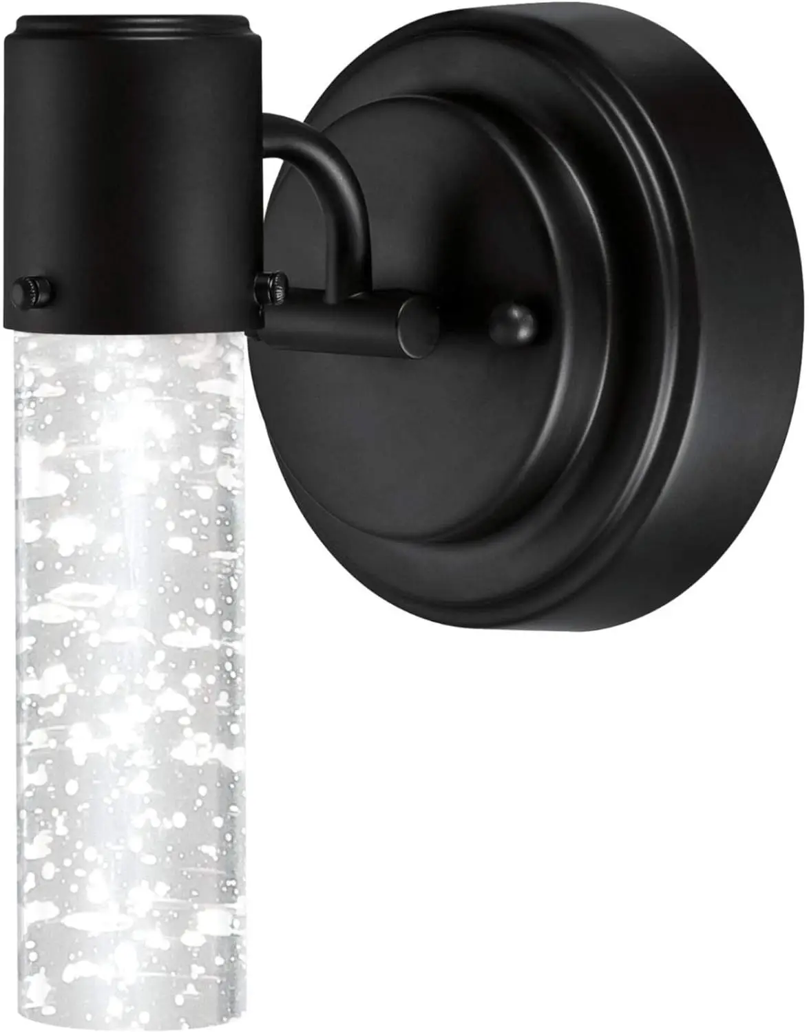 

Cava One-Light, 8-Watt LED Indoor Sconce Light Fixture, Matte Black Finish with Bubble Glass Ampolleta led recargable Cob light