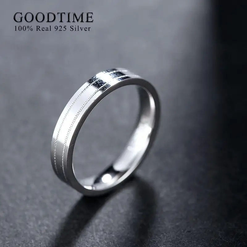 Luxury 1 Piece Egagement Ring For Couple  Pure 100% 925 Sterling Silver Wedding Band Anniversary Jewelry Gift For Woman Man 5