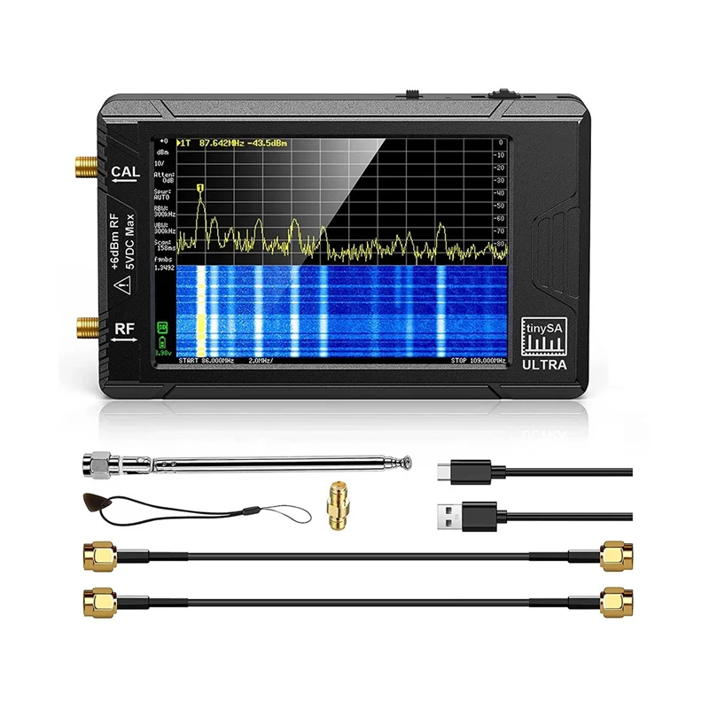 Analizzatore Di Spettro Ultra Palmare Tinysa, Generatore Rf Da 4.0 Pollici Frequenza Minuscola Da 2-In-1100Khz A Generatore Di Segnale Da 5.3Ghz