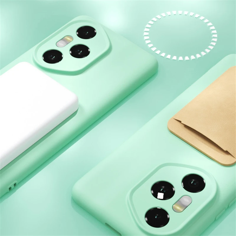 Wireless Charge Magnetic Slim Liquid Silicone Phone Case - Soft Protective Cover