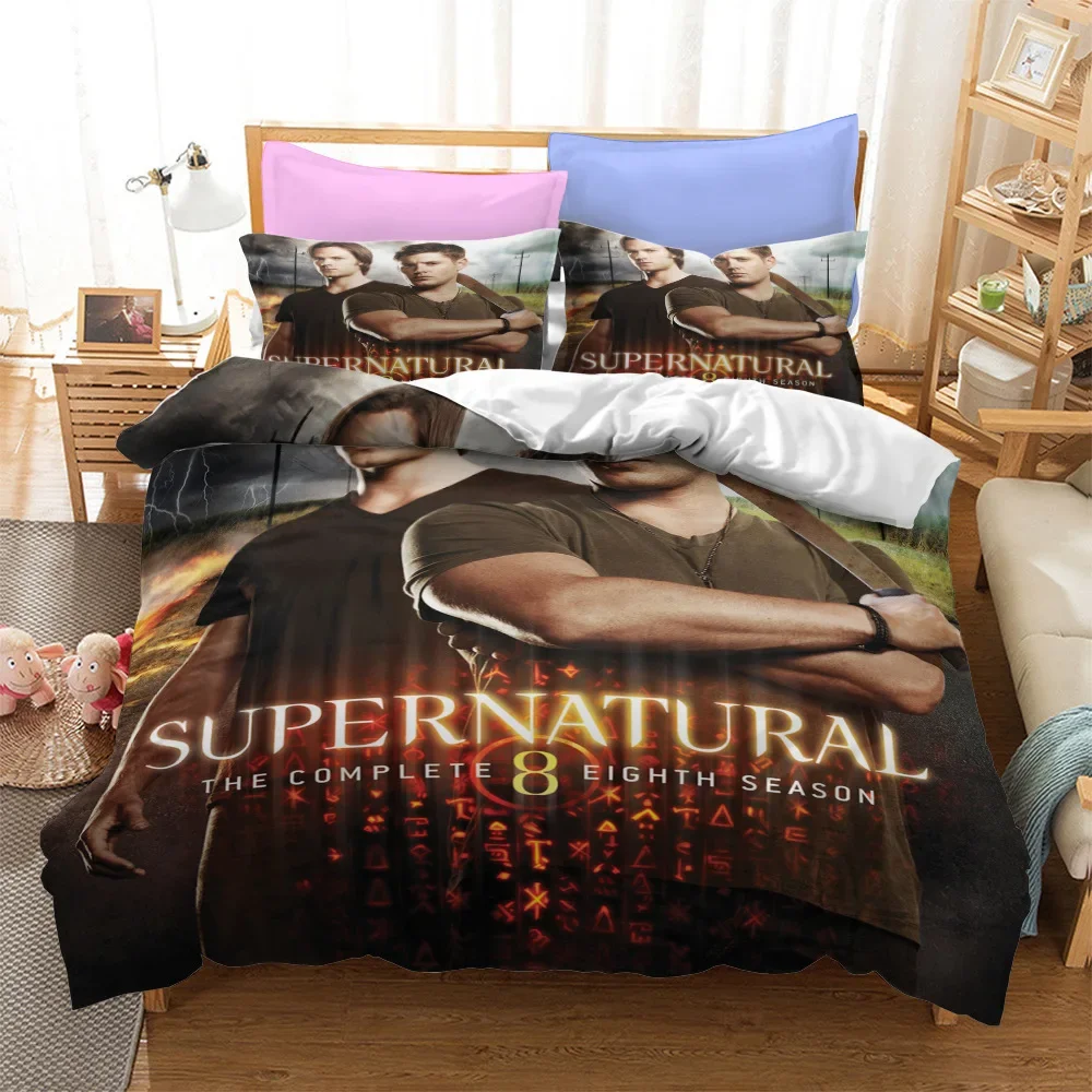 Popular TV Show Supernatural Bedding Set Comforter 3D Print Luxury Duvet Cover Set Home Textile Decor Queen King Single Size 6