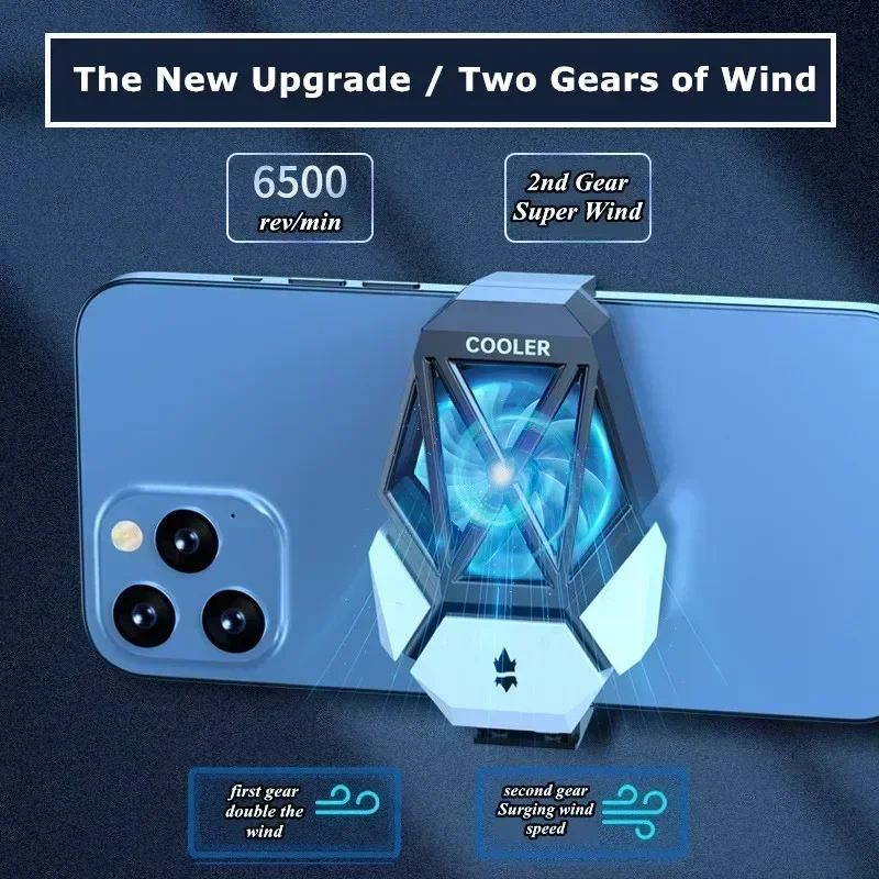 DY08 IOS 안드로이드 PUBG 게임 쿨러 용 휴대 전화 냉각 팬 라디에이터 공냉식 백 클립 쿨 히트 싱크 게임 액세서리