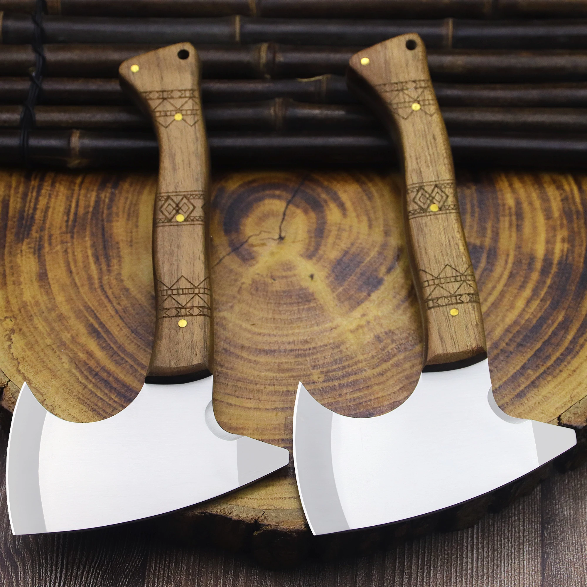 WPKOPYA   Japanese D2 Outdoor Tactical Sharp multi-purpose hand axe, EDC tool axe, Jungle survival cutting hand axe 3