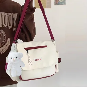 2023 حقيبة نسائية الكورية نمط أنثى حقيبة ساع كلية سعة كبيرة تنوعا حقيبة كتف الطالب الحقائب المدرسية Bolsos Sac 2