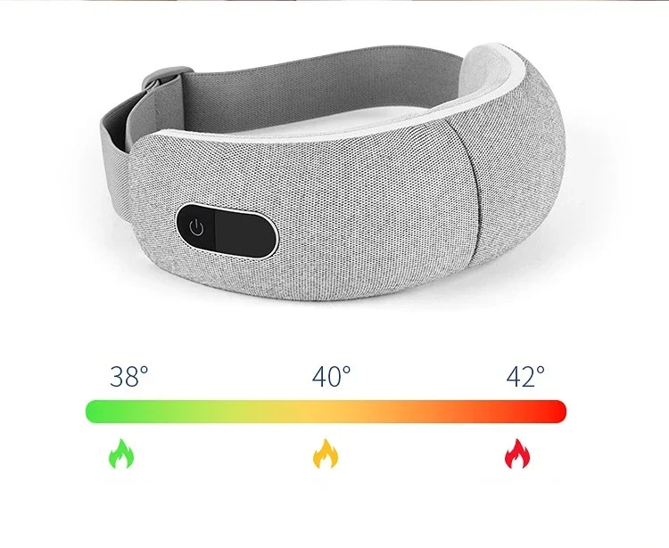 Smart Eye Massager Music 40 Degree Hot Compress Airbag Barometric vibration 4 Modes Press Foldable Eye Relax Massager Eye Mask