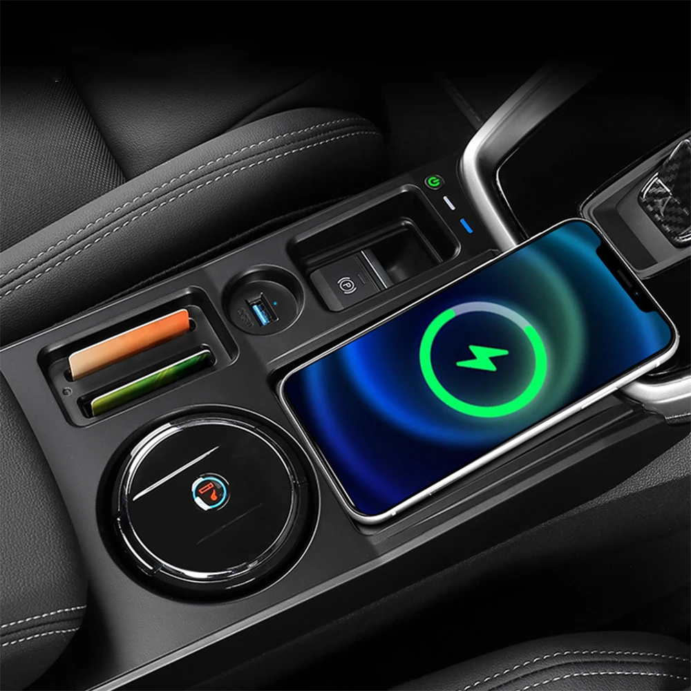 

Car Wireless Charger Qi Onboard Mobile Charge Holder Central Control Pad for Audi A3 Cigarette Lighter Car Fast Cordless Charger