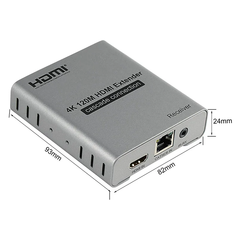 4K 120M HDMI Extender Cascade Connection By Cat5e/6 CAT6 RJ45 Ethernet Lan  Cable