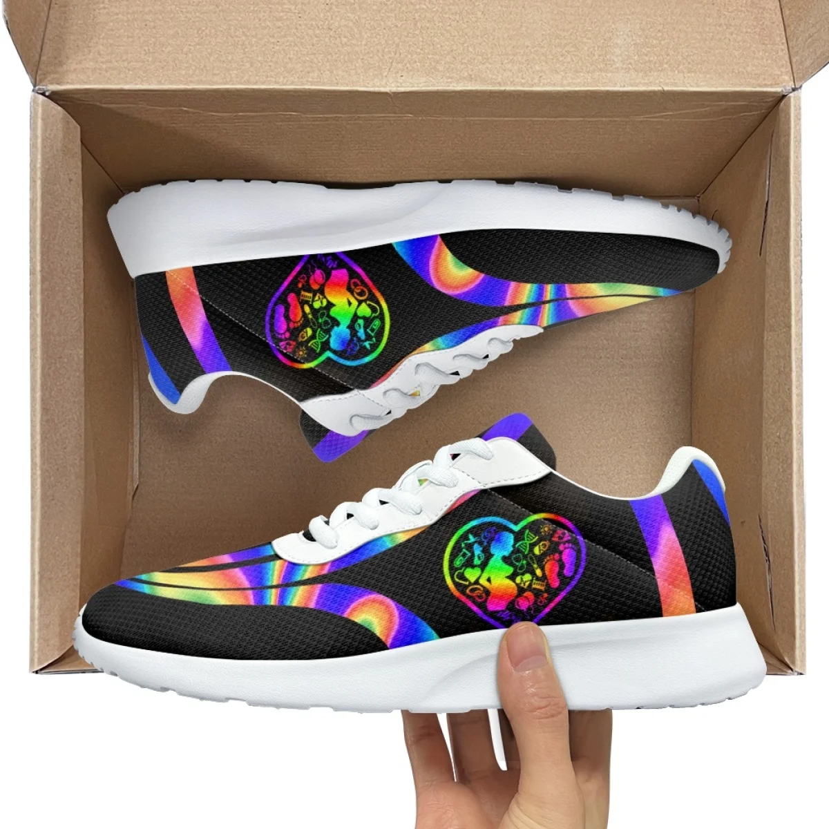 Love for the Mother Print for Mother's Day Gift Women Yoga Casual Shoe Cozy Shock Absorbing Non-slip Ladies Sneaker for Outdoor
