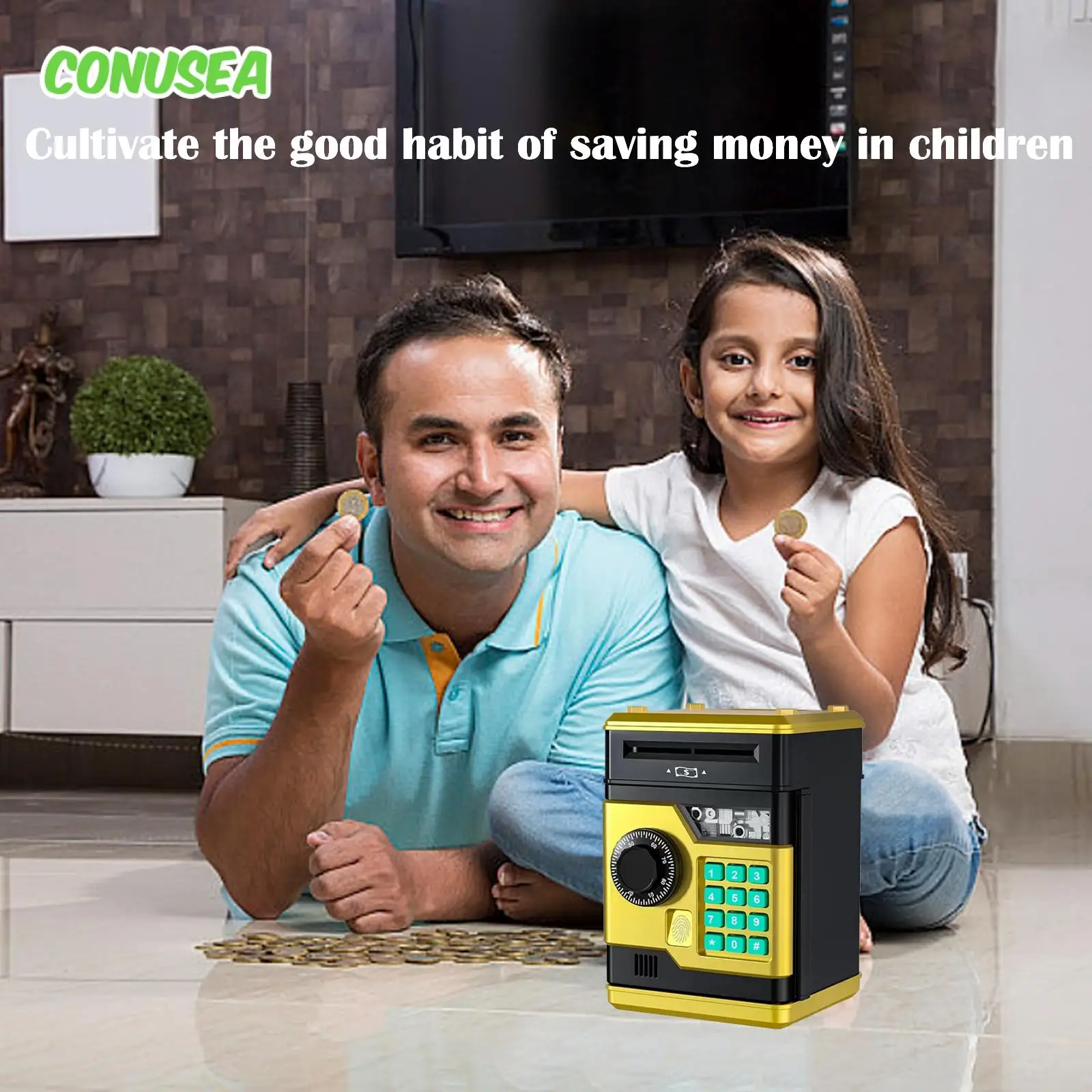 Moneybox Piggy Bank To Save Money Coins Children Fingerprint Password Box Piggybank Toys Girls Boys Christmas Gifts Kids