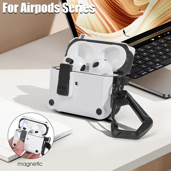 Sicherheits schloss abdeckung für Airpods Pro 2 3 Gehäuse stoß feste automatische Druckknopf hülse für Airpods Pro2 Pro 2ndgen Airpods3 Funda — изображение 2