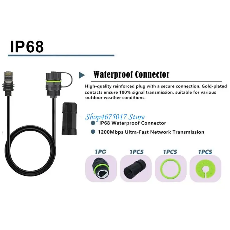 Gen3 RJ45 이더넷 어댑터 커넥터 용 H4GA 방수 익스텐더 기가비트 케이블 커넥터 데이터 전송 실외